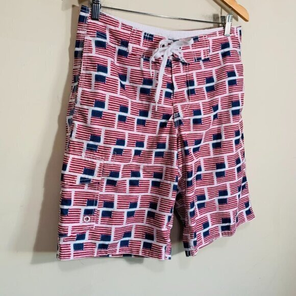 Old Navy Men's Size Small American Flag Patriotic Swimming Trunks - Picture 4 of 6